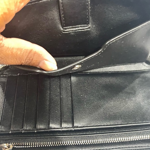 All saints metallic leather long wallet/wristlet - Picture 6 of 16